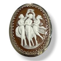 Broche Mandile 1922 Femme Cammei antichi in Argent Conchiglia 2MSPCM175